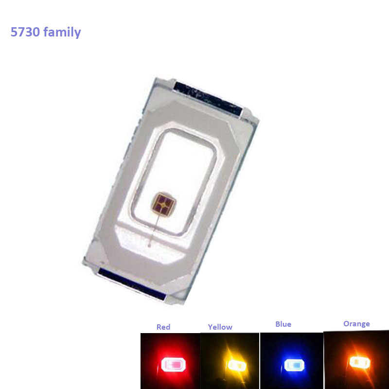 5730 가족 풀 컬러 높은 밝기 0.5W 5730/5630 SMD LED 다이오드 크리스탈 클리어 15-18lm 2.0-3.2V 150ma 50 개/몫 빠른 배송